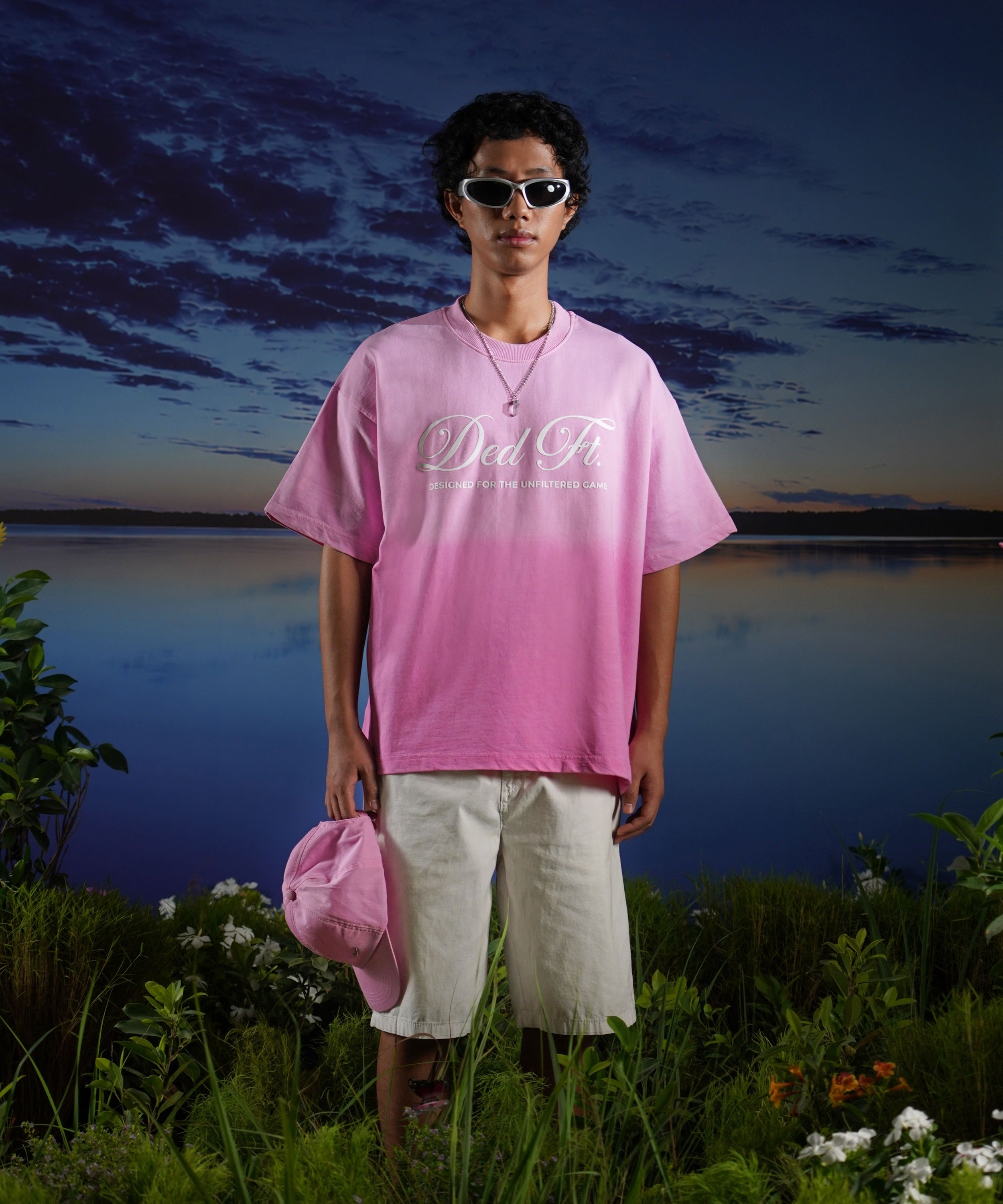 Love Red Flag Pink Ombre T shirt