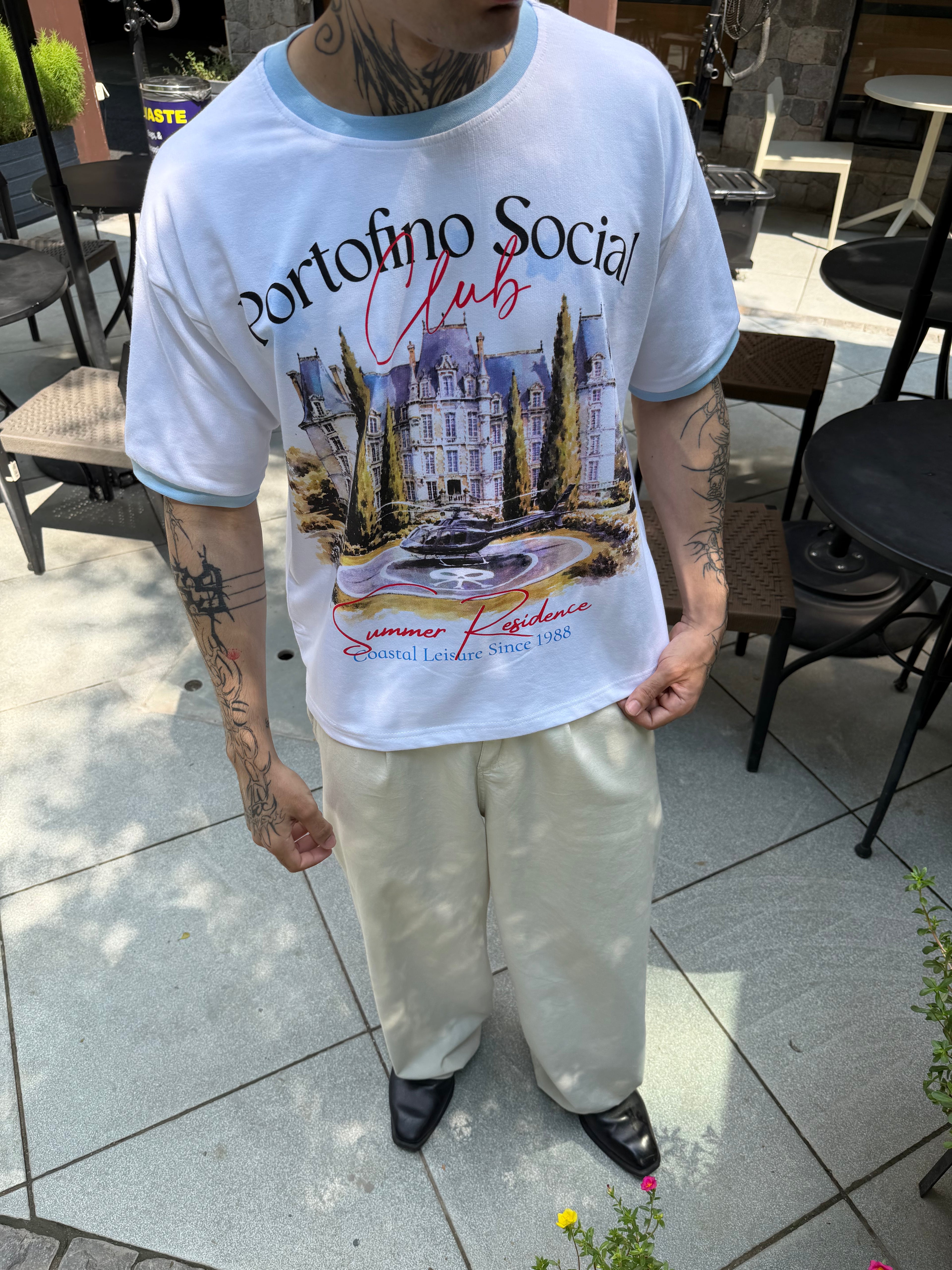 Portofino Social Club Oversize Tee