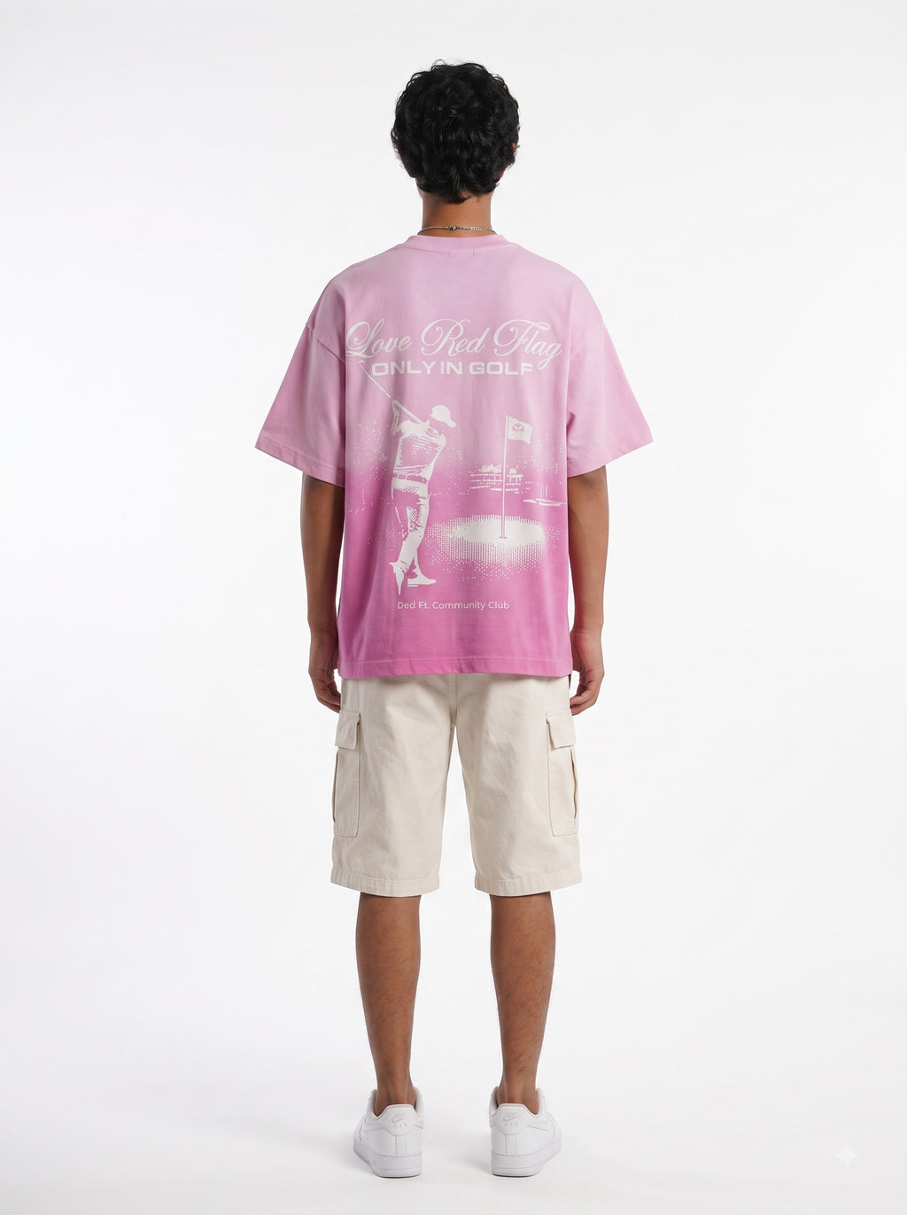 Love Red Flag Pink Ombre T shirt