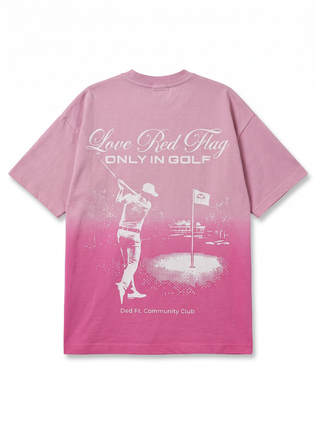 Love Red Flag Pink Ombre T shirt