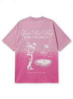 Love Red Flag Pink Ombre T shirt
