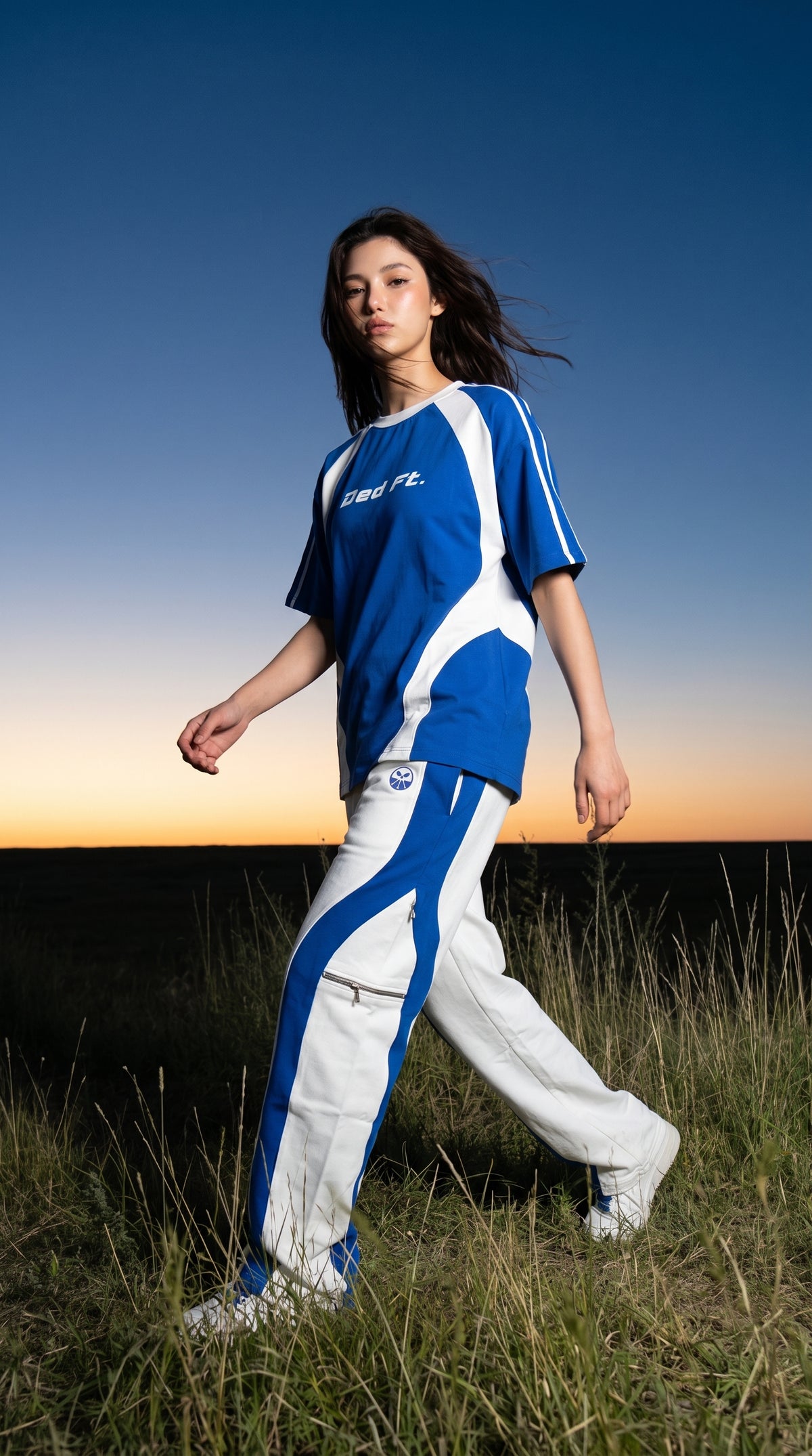 Static Blue Panel Co-ord Set