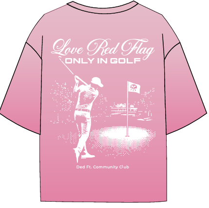 Love Red Flag Pink Ombre T shirt