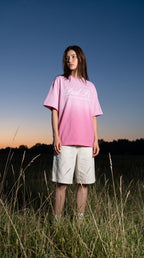 Love Red Flag Pink Ombre T shirt